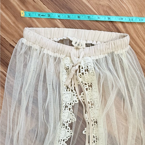 POL Sheer Lace Maxi Skirt in Ivory - Picture 5 of 6